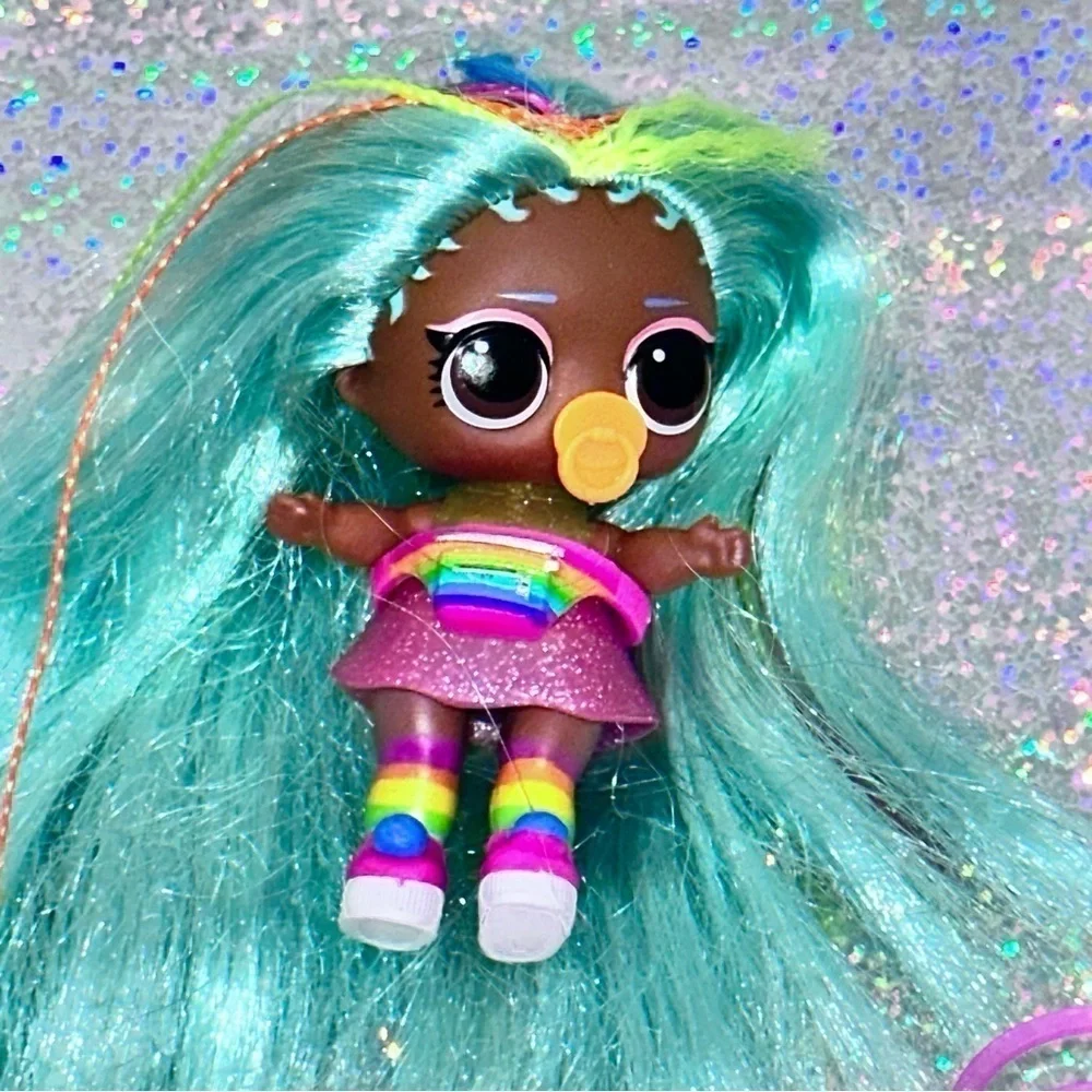 L.O.L. SURPRISE! Rare Hairgoals Rainbow Raver Big/Lil Sis Dolls Outfit Bag